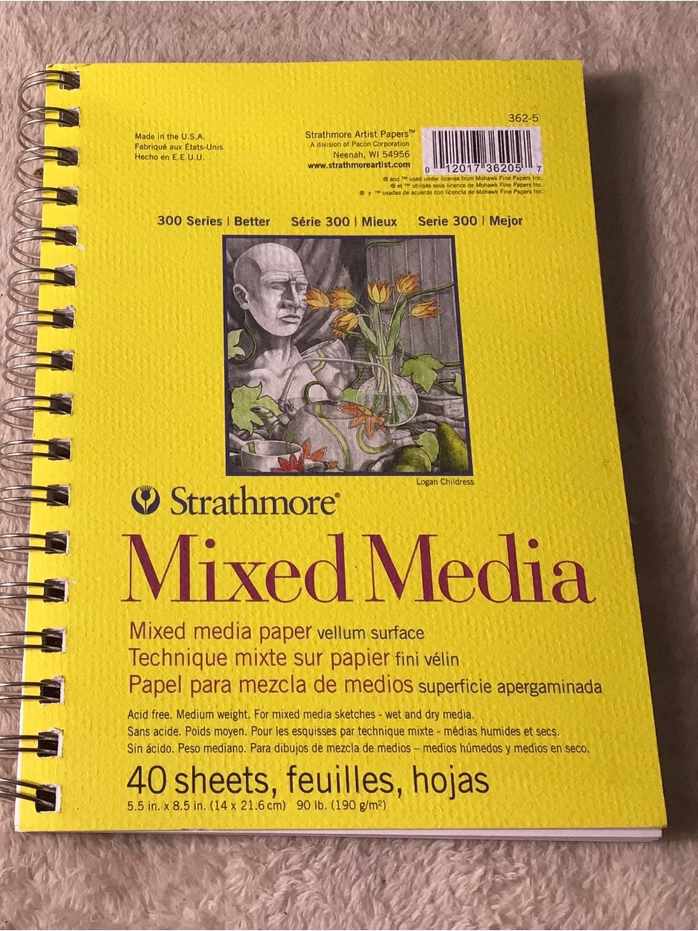 Mixed Media Spiral Notebook - 40 Sheets